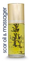 KELODA Keloid Scar Massager with Blend of Healing Scar Oils for Surgical and keloids Scars After Piercing, Burn, Trauma with Coconut, Shea, Turmeric, Lavender, Helichrysum, Vitamin E (1 OZ Lavender)