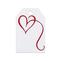 Heart Printed Gift Tags - 2 1/4 x 3 1/2 - 50 Pack