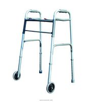 2 Button Folding Walker with 5" Wheels, Dlx Wlkr Whl-Gld, (1 EACH, 1 EACH)