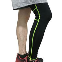 Baiyu 1 Pc Knee Leg Sleeve Basketball Compression Long Calf Sleeves Tights Brace Guard Protector Gear Antislip Stretchable Shin Leg Warmer for Cycling Running Football Crossfit Sports