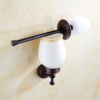 LAONA European style full copper black carved base, bathroom fittings, towel rack, hairdryer frame,Toilet brush