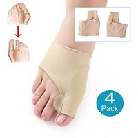 LUNLUNA Bunion Toe Separator, 4 PCS Toe Separation Pads for Improving Toe Valgus and Relieving Pain in The Foot, Skin Color,2Sand2L