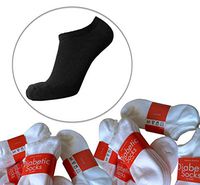 Diabetic no Show Low Cut Non Binding Loose fit Socks for Women - 3 Pack (9-11 Black)