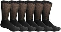 Yacht & Smith 6 Pairs Men and Women Value Pack of Ring Spun Cotton Crew Diabetic Nephropathy Socks