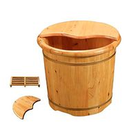 Foot Tub, Foot Basin Tub Bucket, Massage, Spa, Sauna, Soak,Foot Bath Wooden Bucket Foot Spa Household Wash Basin (Color : 36cm)