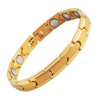Magnetic Bracelet for Women Titanium Gold Pain Relief for Arthritis with Jewelry Box