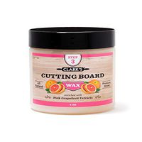 Cutting Board Wax (6oz) by CLARK'S | Enriched with Pink Grapefruit Oil |Made with Natural Beeswax and Carnauba Wax |Butcher Block Wax
