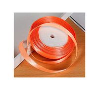 22Meters/Roll 6Mm Silk Satin Ribbons Baby Shower Birthday Party Wedding Engagement Christmas Halloween Gift Wrapping Ribbon,Bright Orange