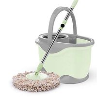 Xiaochongshan 360 Degree Spinning Mop Bucket Set With Bucket Set With Drain Hole For Floor Cleaning，Mop bucket set (Color : B, Size : 46x29x27cm)