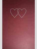 Red Dotted Double Hearts Valentine's Note Cards w/ Envelopes