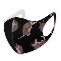 Soft Earloop Face Cover, Anti-Dust Pollenm Smog Mouth-Muffle with Adjustable Elastic Band - Windproof Purple Armadillo Half Face Mouth Cover