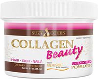 Collagen Beauty Powder By Suzy Cohen (3.3 oz) Anti Aging Hydrolyzed Protein Collagen Powder Type I and III for Supple Skin, Shiny Hair & Strong Nails- Unflavored Powder Drink with Verisol- Made in US
