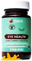 Yuve Natural Lutein 20mg Vitamin Supplement - Benefits for Dry Eyes - Reduce Eye Strain & Fatigue - Vegan, Non-GMO, Gluten-Free - Memory, Brain and Focus Booster - Lutemax 2020-30 Veggie Caps