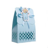 6908942765770 XIAO-WU 12Pcs Ribbon Candy Boxes for Baby Newborns Shower Birthday Party Bags Favor Gift - Blue-Cute Baby