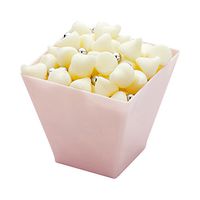 Mini Dessert Tumbler, Dessert Cup, Square Plastic Cup - Powder Pink - 2 oz - Disposable - 100ct Box - Kova - Restaurantware