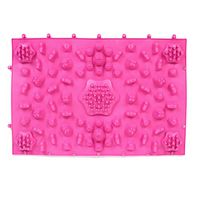 uxcell Fitness Game Rubber Circulation Reflexology Message Foot Massage Mat Fuchsia