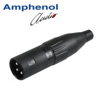 Amphenol AC3MMCP XLR Male Cable Connector, Machined Contacts, Jaws Clamp, Thermoplastic Shell