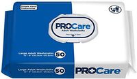 ProCare Washcloth Wipe, 8"x12", Soft Pack, 50 Pack, Vitamin E/Aloe, CRW-050 - Case of 600