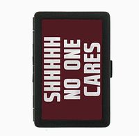 No One Cares Funny Sarcastic Black Cigarette Case Holder Wallet RFID-blocking