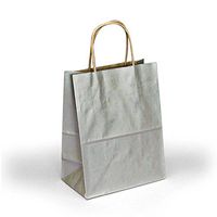 Silver Paper Gift Bags | Quantity: 25 | Width: 8" Gusset - 4 3/4"