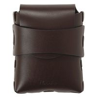 Cigarette Case Genuine Leather Cigarette Holder Pouch 4 Colors (Brown)