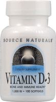 Source Naturals Vitamin D-3 1000 iu Supports Bone & Immune Health - 100 Softgels