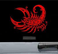 Tribal scorpio sign Vinyl Decal Sticker (RED)
