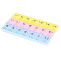 SEADEAR 21 Cells 7 Day Pill Planner Pill Organizer Box Holder Pill Container Pill Case Box