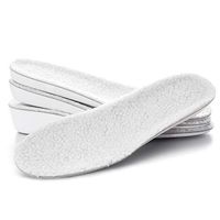 Height Increase Insole 1.5cm / 2.5cm / 3.5cm Sheepskin Insole Men's & Women's Insoles Warm Cozy Wool Fur Fleece Inserts for All Shoes (3.5cm, Women （US 4-7)