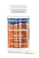 Folic Acid (Vitamin B9) 400mcg | 360 Tablets = Up to 1 Year Supply | Pregnancy Care | Manufactured in The UK