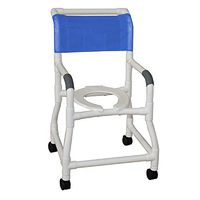 MJM International 118-3TW-FS Standard Shower Chair with Flared Stability, Royal Blue/Forest Green/Mauve