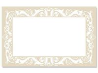 Pack Of 50, Pearl Lace Border Enclosure Card 3-1/2" x 2-1/4" Made In USA