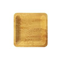BambooMN 7.9" Premium Thermo Pressed Bamboo Leaf Square Dinner Plate, All Natural Disposable Compostable for Catering or Home Use, 100 Pieces