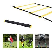 Agility Ladder with Carry Bag Footwork Ladder - 8, 12 Adjustable Rungs Fitness Speed Training Equipment - for Football Speed Agility Training (6 m- 12 Rungs)