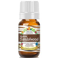 Pure Gold East Indian Mysore Sandalwood Essential Oil, 100% Natural & Undiluted, 10ml