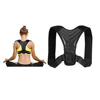 Posture Corrector for Men and Women - Adjustable Upper Back Brace for Clavicle Support and Providing Pain Relief from Neck, Back and Shoulder (Universal) by YoYoly (Black)