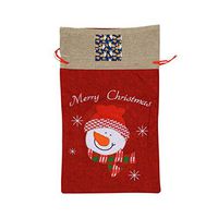 VAbBUQBWUQ Corgi Pizza Santa Clause Drawstring Candy Goody Toy Gift Stocking Bag Holiday Wrapping Party Favors Presents Decorations