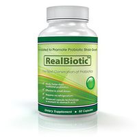 RealBiotic(TM) ~ Probiotic Prebiotic Intestinal Health Formula ~ Delayed Release Vegan Certified Capsules for Better Delivery Than Coated Pearls ~ Fructooligosaccharides Free ~ 60 Day Supply