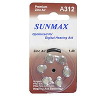 Sunmax 6 X Hearing Aid Batteries A312 312A Za312 312 Pr41 U