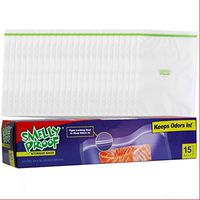 Smelly Proof Original No Smell Baggies, Reusable CLEAR Bag, 12" x 16" - XL - 15 Pack