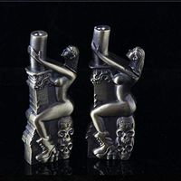 New Sexy Girl Windproof Lighter Metal Jet Torch Gas Butane Refillable Lighter Gift