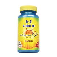 Nature's Life D-2 Veg Capsules, Ergocalciferol, 2000 IU, 90 Count