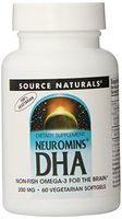 Source Naturals DHA, Neuromins 200 mg Non-Fish Omega-3 for The Brain - 60 Softgels
