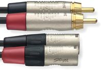 Stagg 10ft. N Series Twin Cable - XLR Male / RCA Male