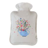 Fashion Mini Garland Print Hot Water Bottle, Environmentally Friendly PVC Coating, Winter Student Gift, Water Injection Hand Warmer
