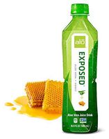 ALO Exposed Aloe Vera Juice Drink, Aloe Vera + Honey, 16.9 Ounce (Pack of 12)