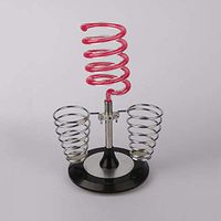 LIUCS Accessory Tool Spiral Hair Dryer Holder Hair Dryer Hair Straightener Desk Top Organizer Stand Mount Hairdressing Barber Hairdressing Barber, Pink