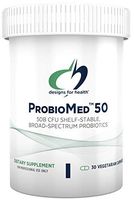 Designs for Health ProbioMed 50 Probiotics - 50 Billion CFU Probiotics for Women & Men - 10 Strains - Digestive Health and Immune Support - Shelf Stable - Dairy Free and Gluten Free (30 Capsules)