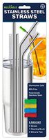 Reusable Stainless Steel Straws Variety 2 Pack Bundle (8 Straws Total)