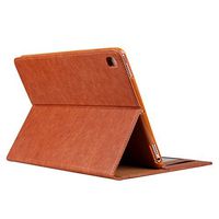 TechCode iPad Case for Pro 10.5 inch, Premium PU Leather Case Tablet Smart Stand Wallet Case Slim Fit Cover with [Pencil Holder] [Card Slot] [Hand Strap] Protector for Apple iPad Pro 10.5 inch(Brown)